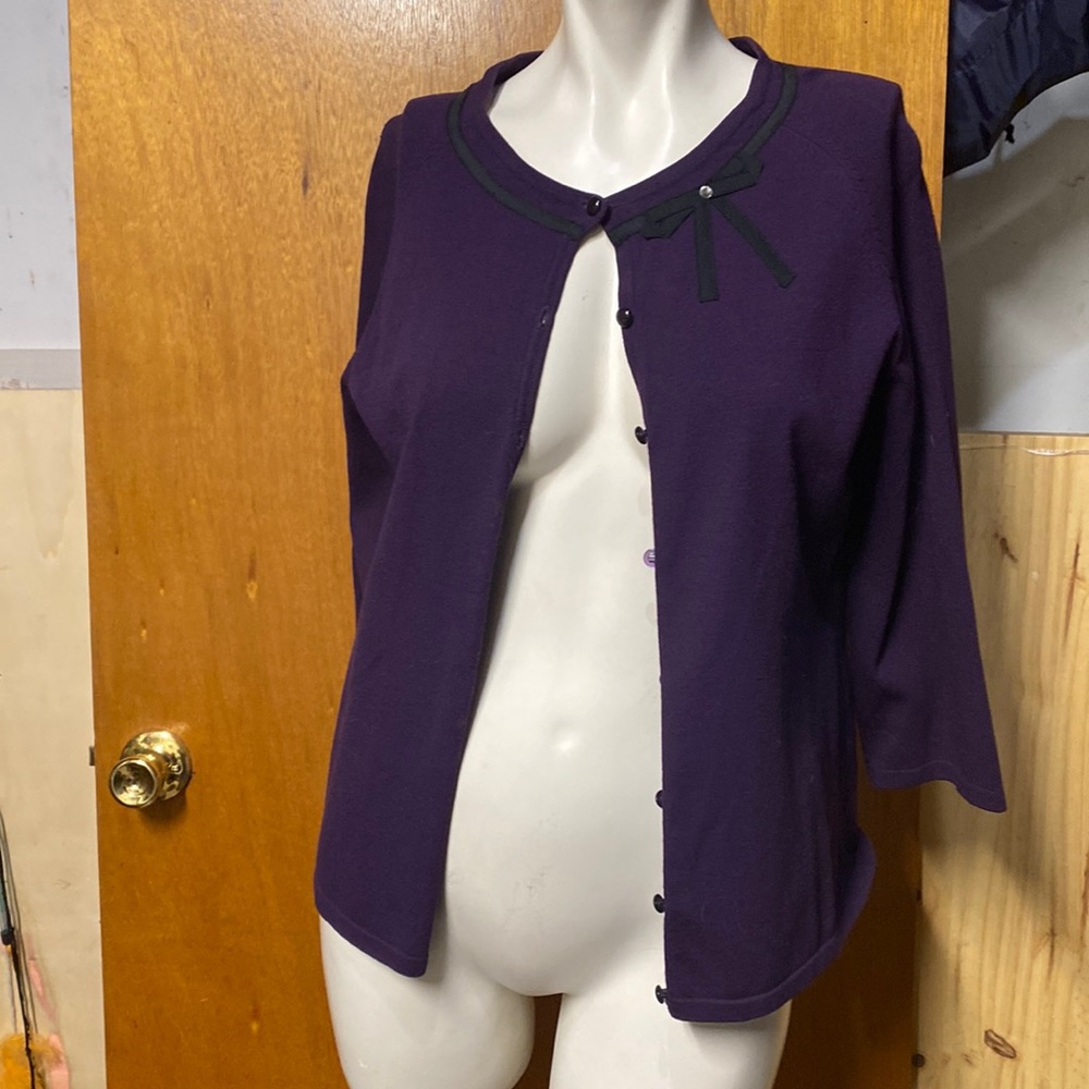 Purple button down sweater